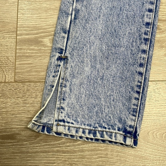 NWT Missguided Wrath Highwaisted Split Hem Straight Leg Denim Jeans 2 Long - Picture 16 of 16